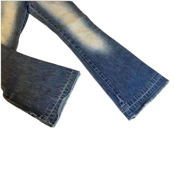 Limited Too Girls Jeans 10 Slim Bootcut Y2K Whiskered Vintage Denim Blue - Picture 12 of 15
